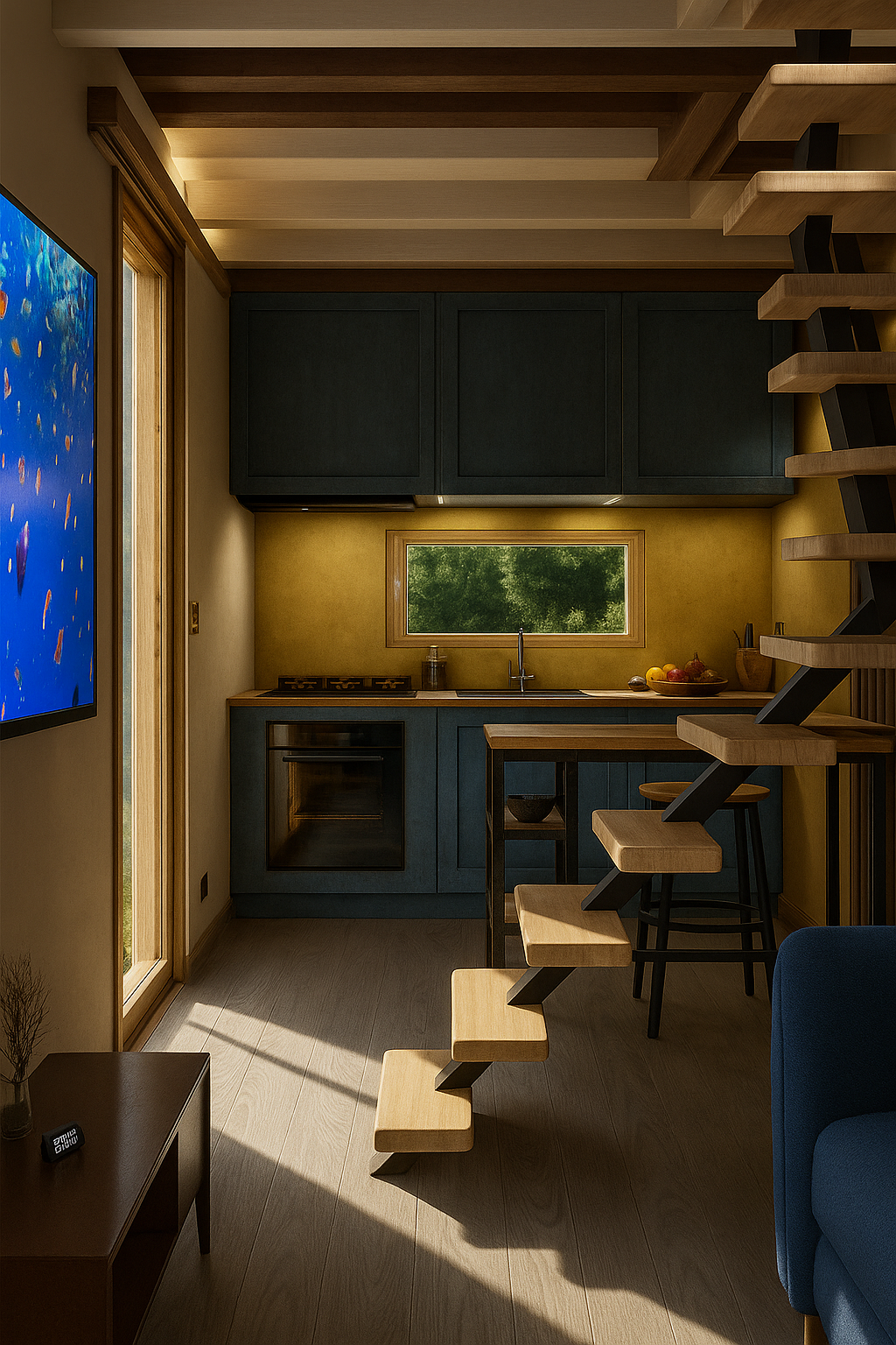 Progettazione interni  open space Tiny house GURI