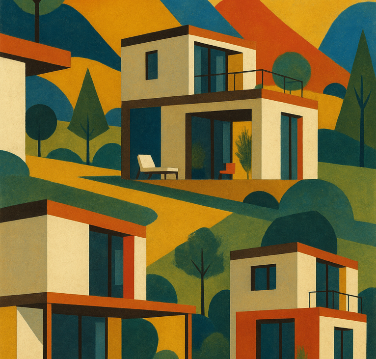 Tiny house modulari in legno e paglia by GURI